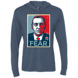 fear Triblend Long Sleeve Hoodie Tee