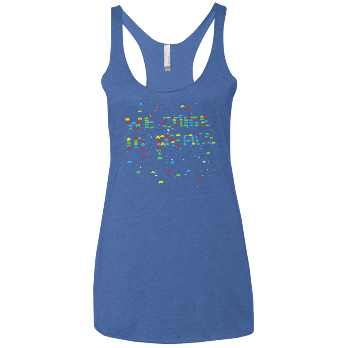We came in peace Women's Triblend Racerback Tank