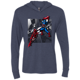 CIVIL WAR Triblend Long Sleeve Hoodie Tee