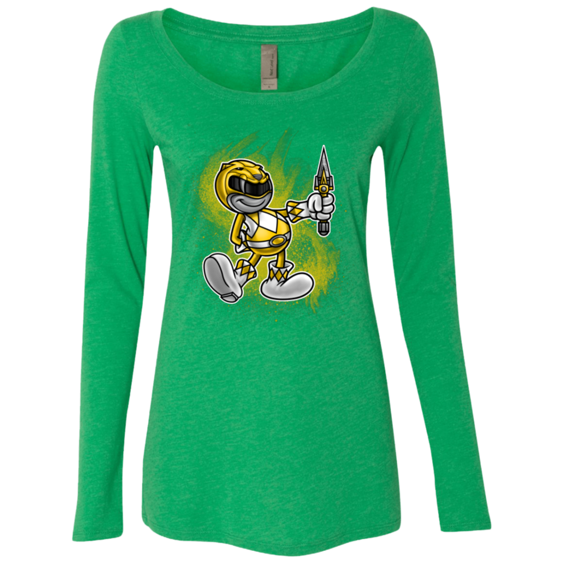 Yellow Ranger Artwork Women's Triblend Long Sleeve Shirt