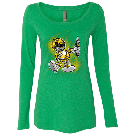 Yellow Ranger Artwork Women's Triblend Long Sleeve Shirt