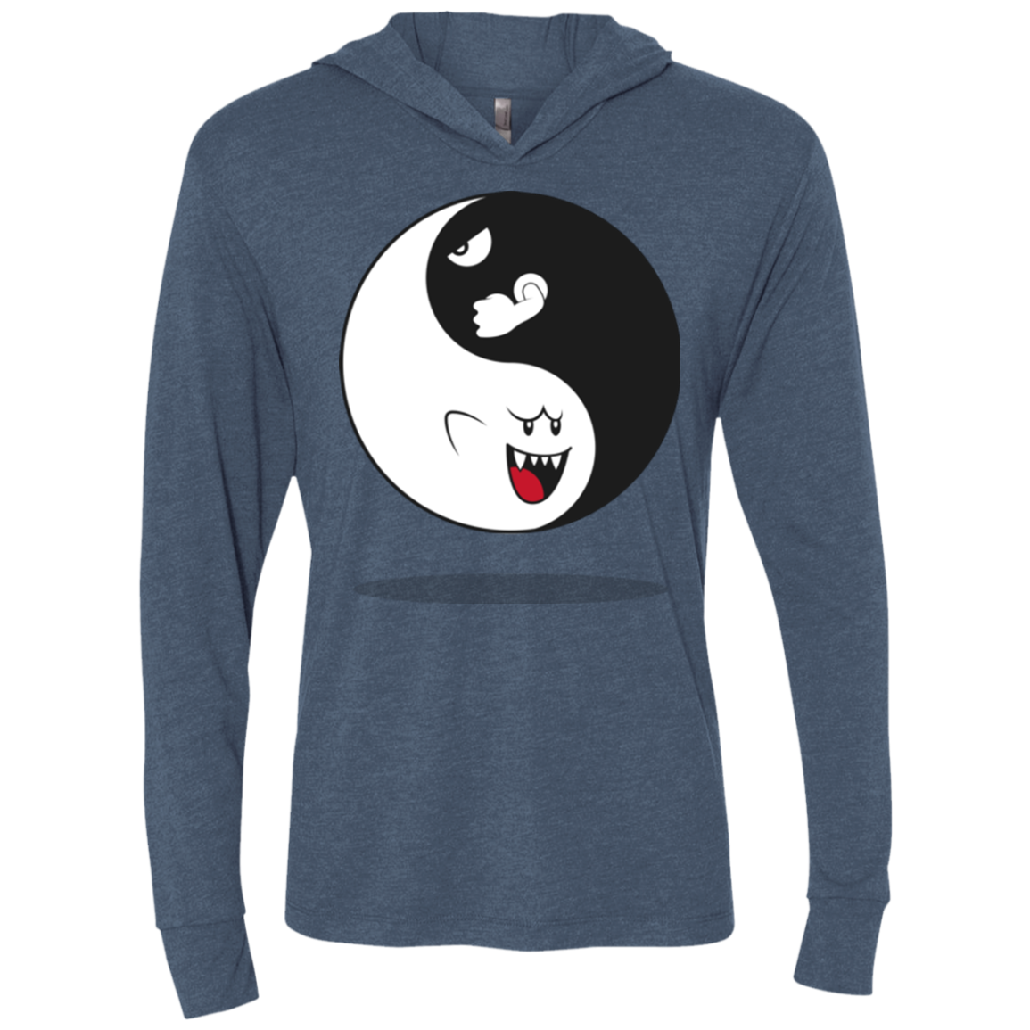 Shy and Angry Triblend Long Sleeve Hoodie Tee
