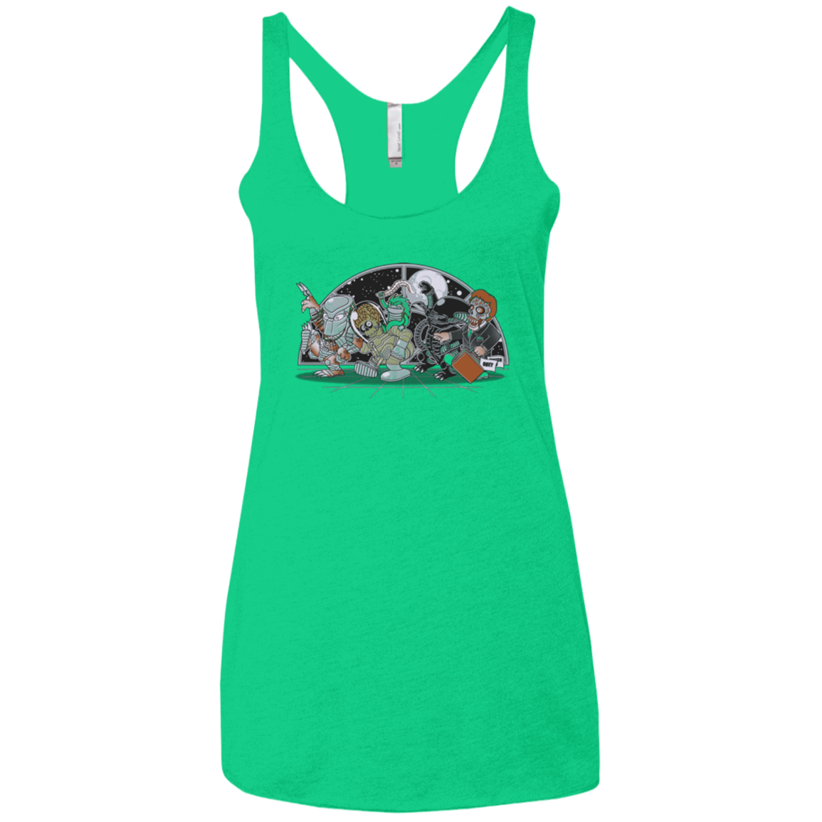 Where The Nasty Aliens are Women's Triblend Racerback Tank