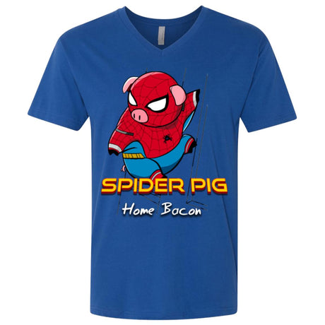 Spider Pig Build Line Men's Premium V-Neck