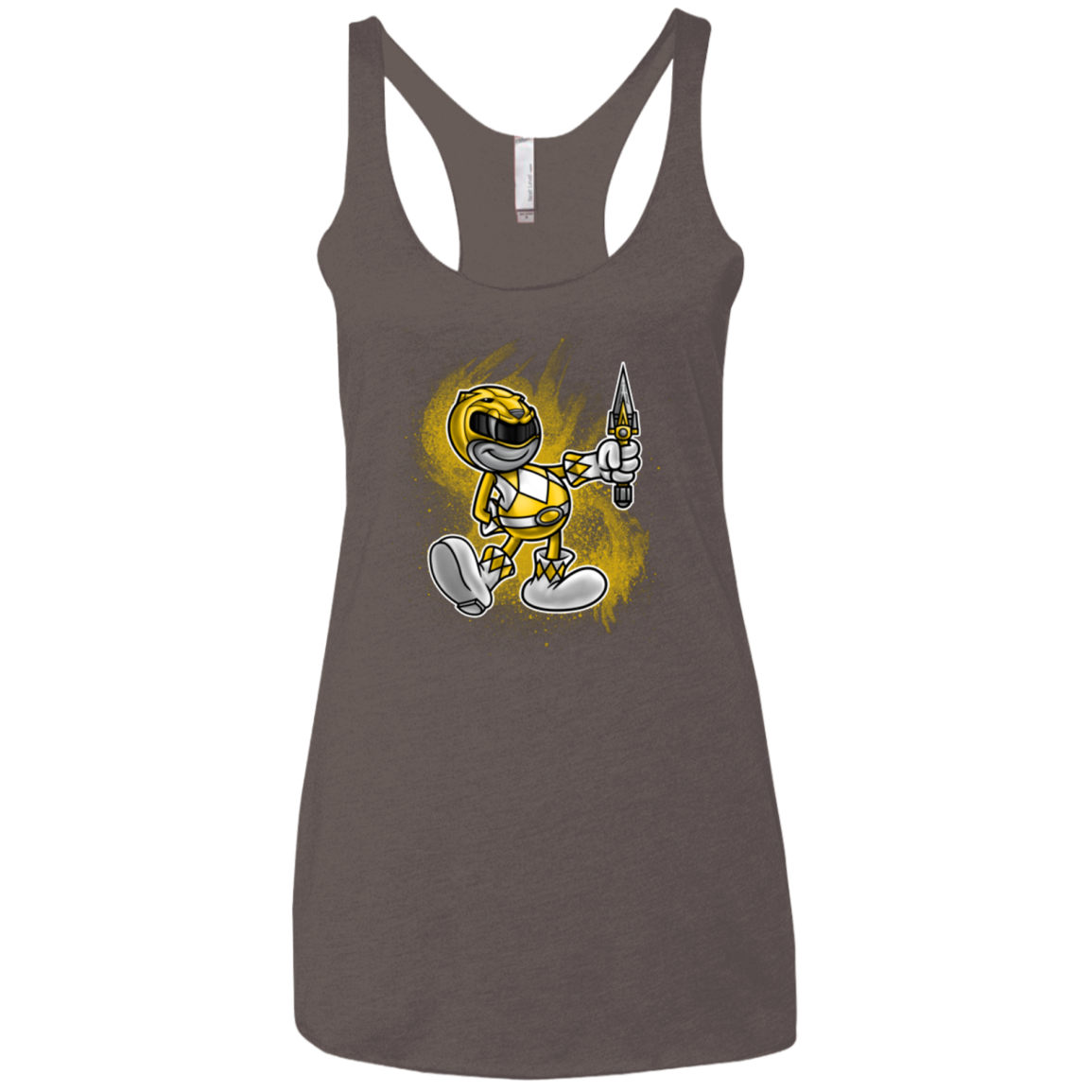 Yellow Ranger Artwork Women's Triblend Racerback Tank