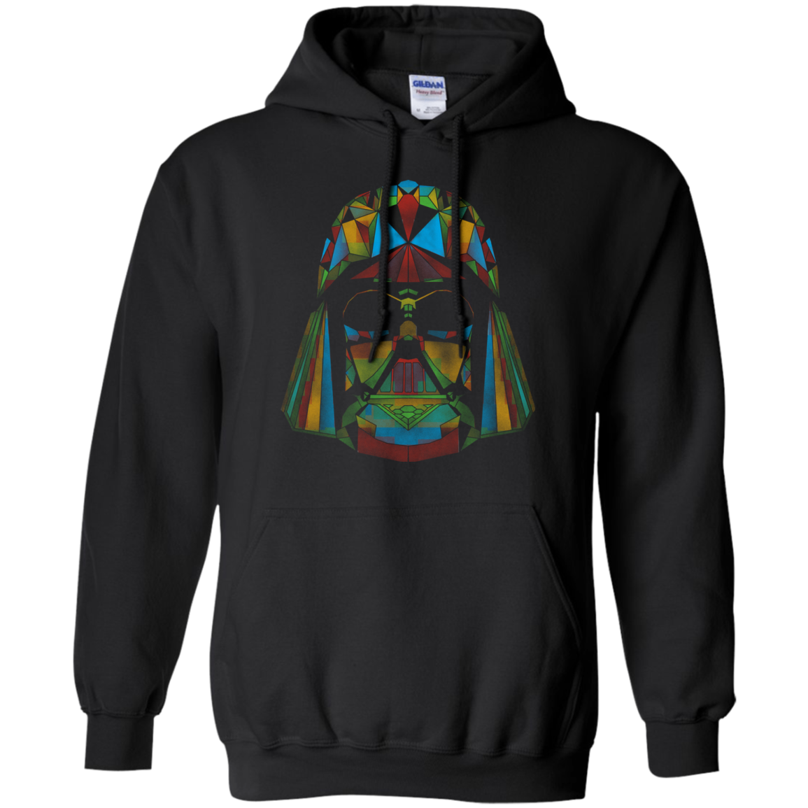 Kharmazero dark side of the polygons on black Pullover Hoodie