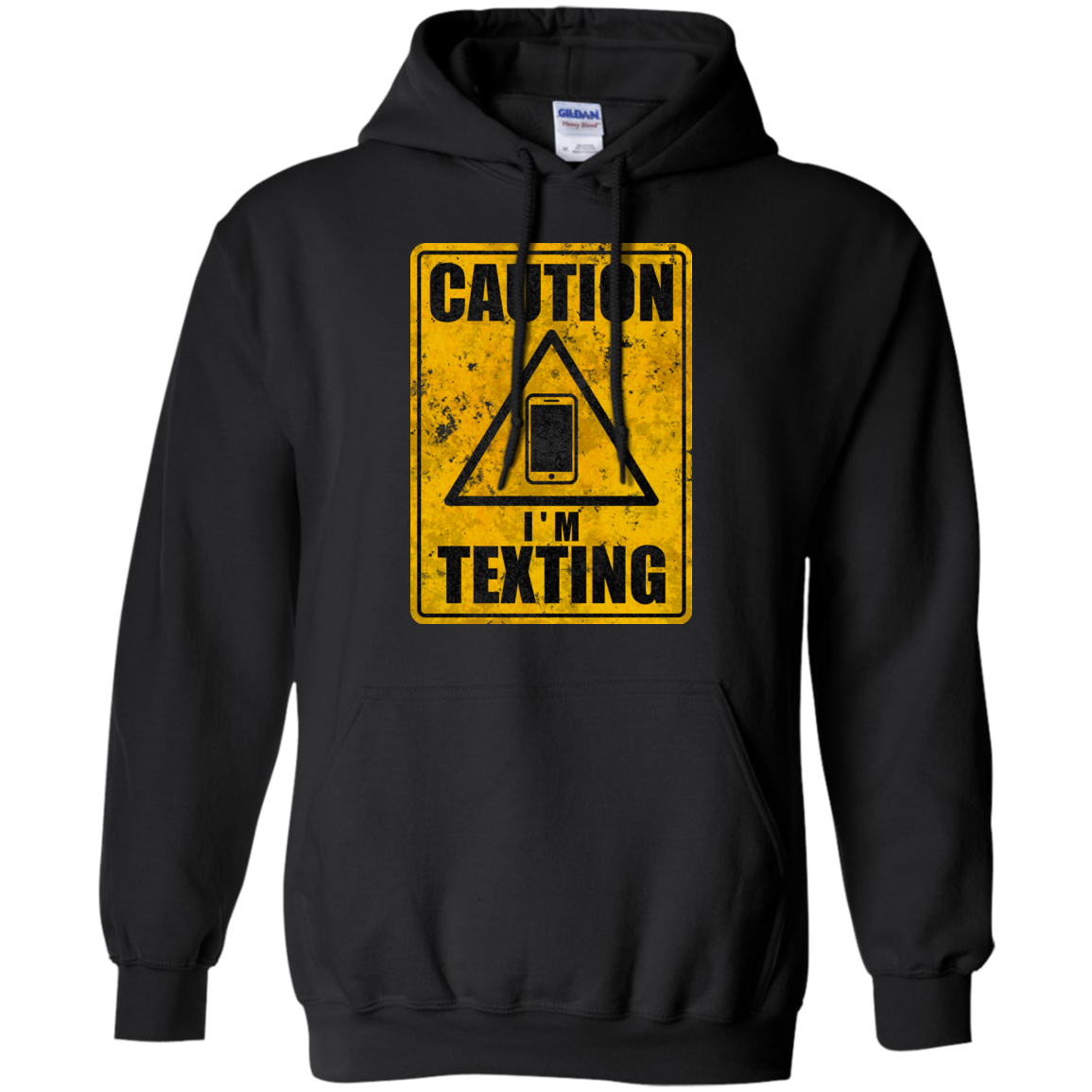 Caution I'm Texting Pullover Hoodie