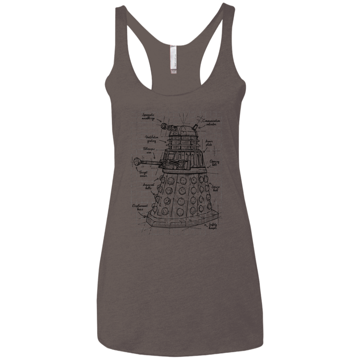 Dalek Plan Women's Triblend Racerback Tank