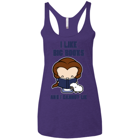 I Like Big Books Women's Triblend Racerback Tank