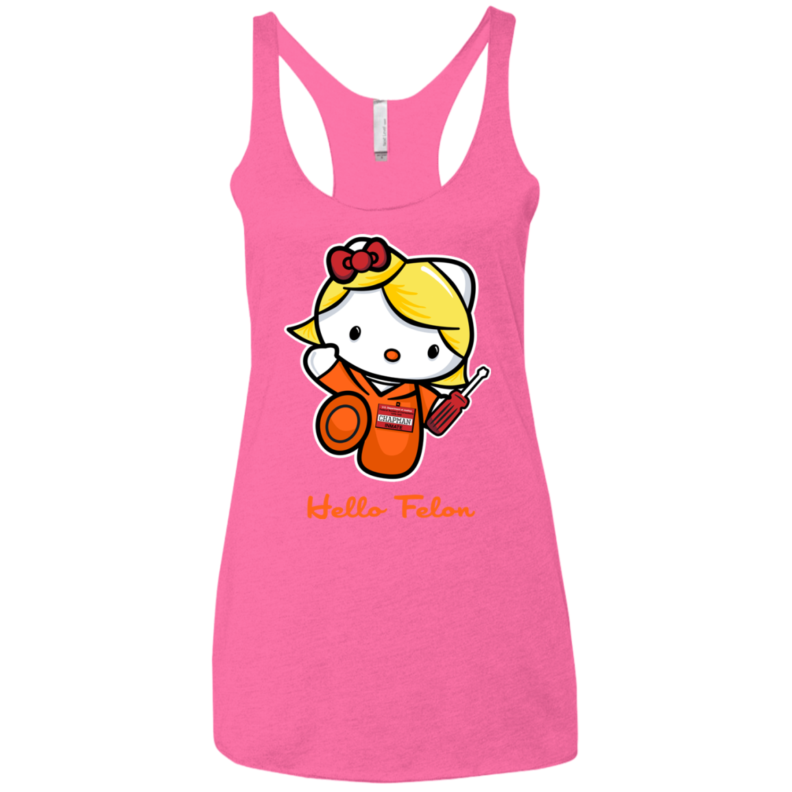 Orange is the New Cat Women's Triblend Racerback Tank