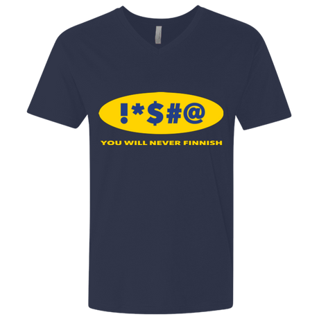 Swearing Never Finnish Men's Premium V-Neck