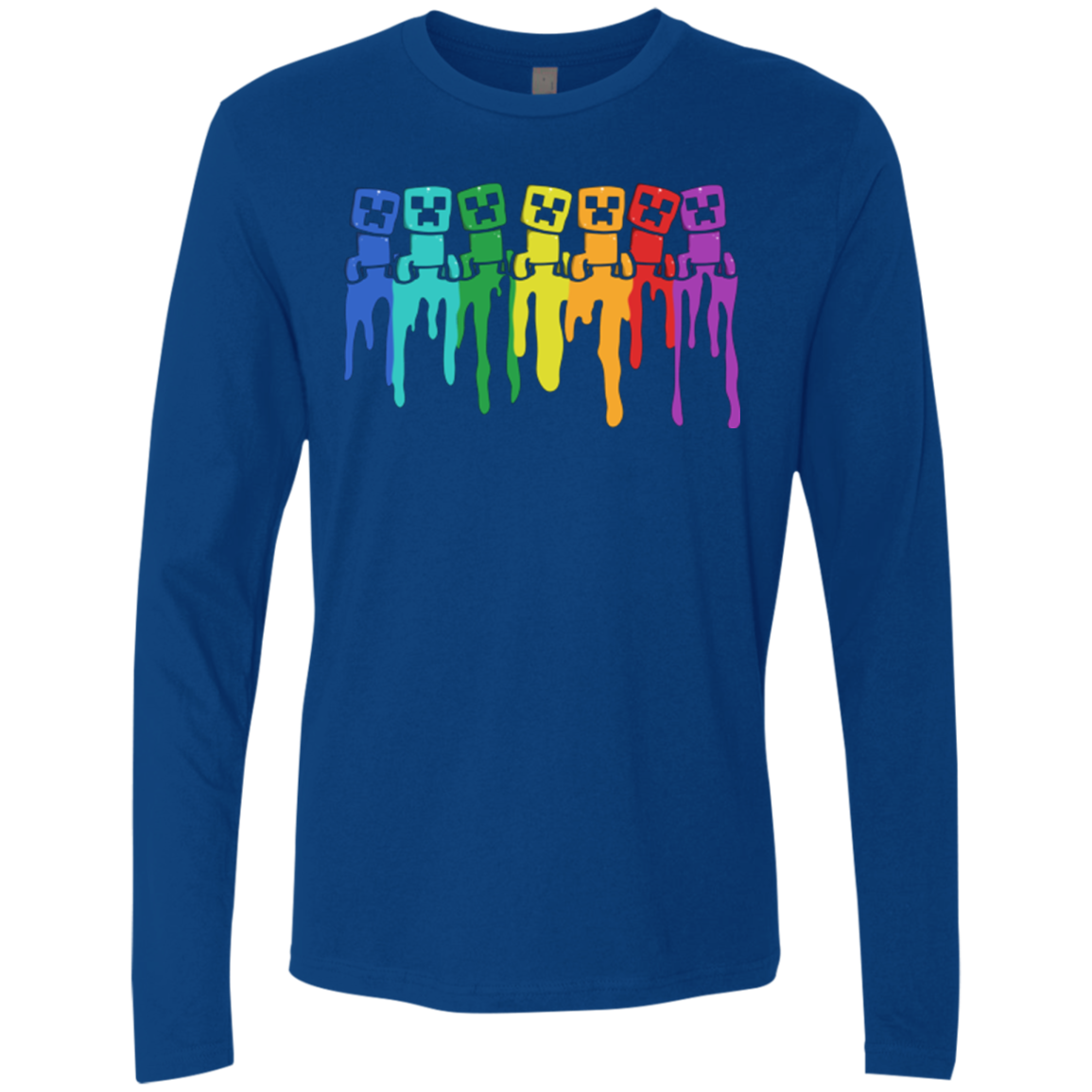 Rainbow Creeps Men's Premium Long Sleeve