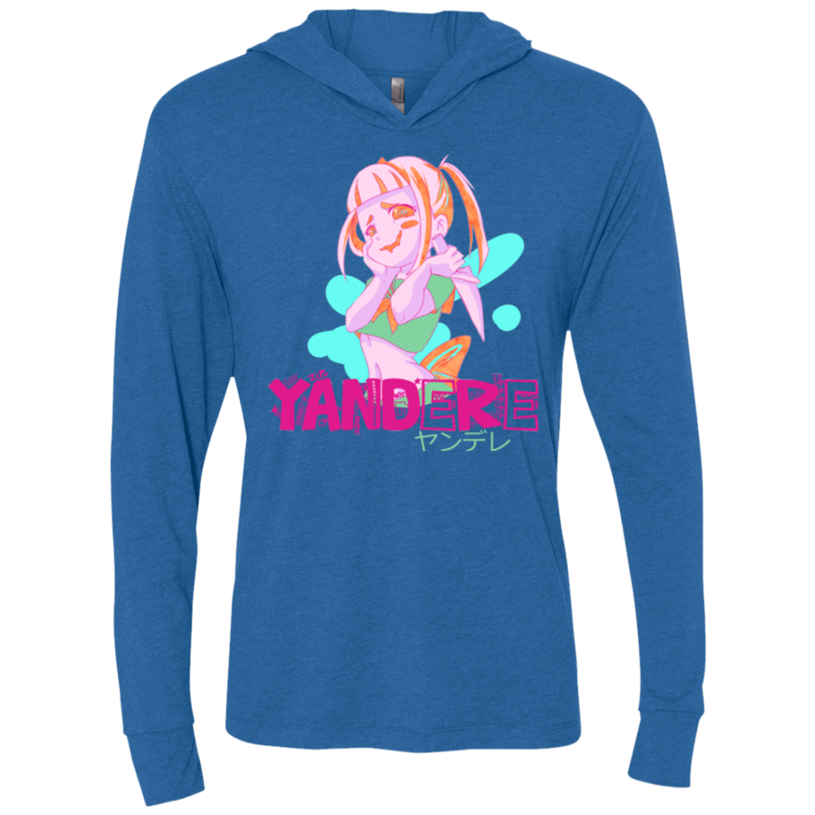 Yandere Triblend Long Sleeve Hoodie Tee