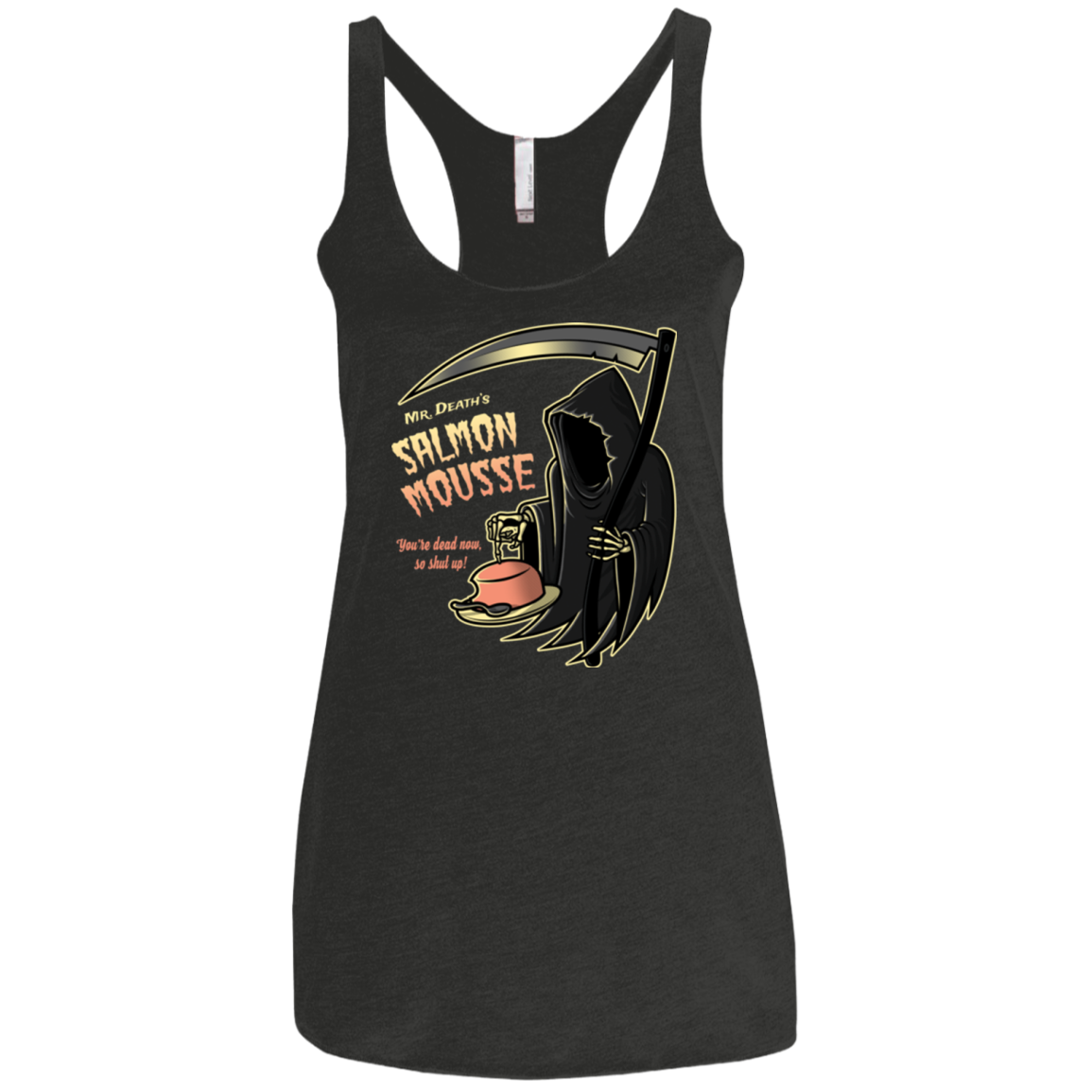 The Salmon Mousse Women's Triblend Racerback Tank