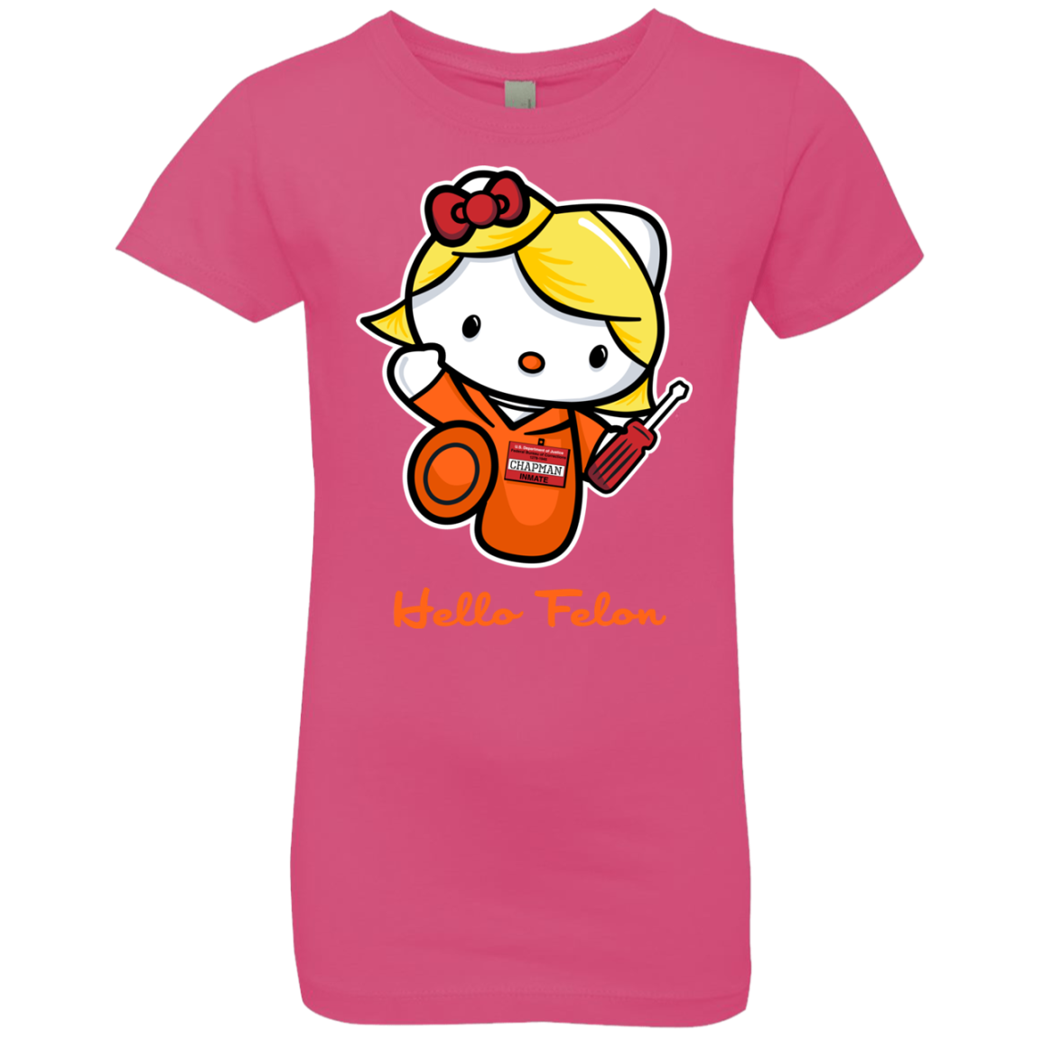 Orange is the New Cat Girls Premium T-Shirt