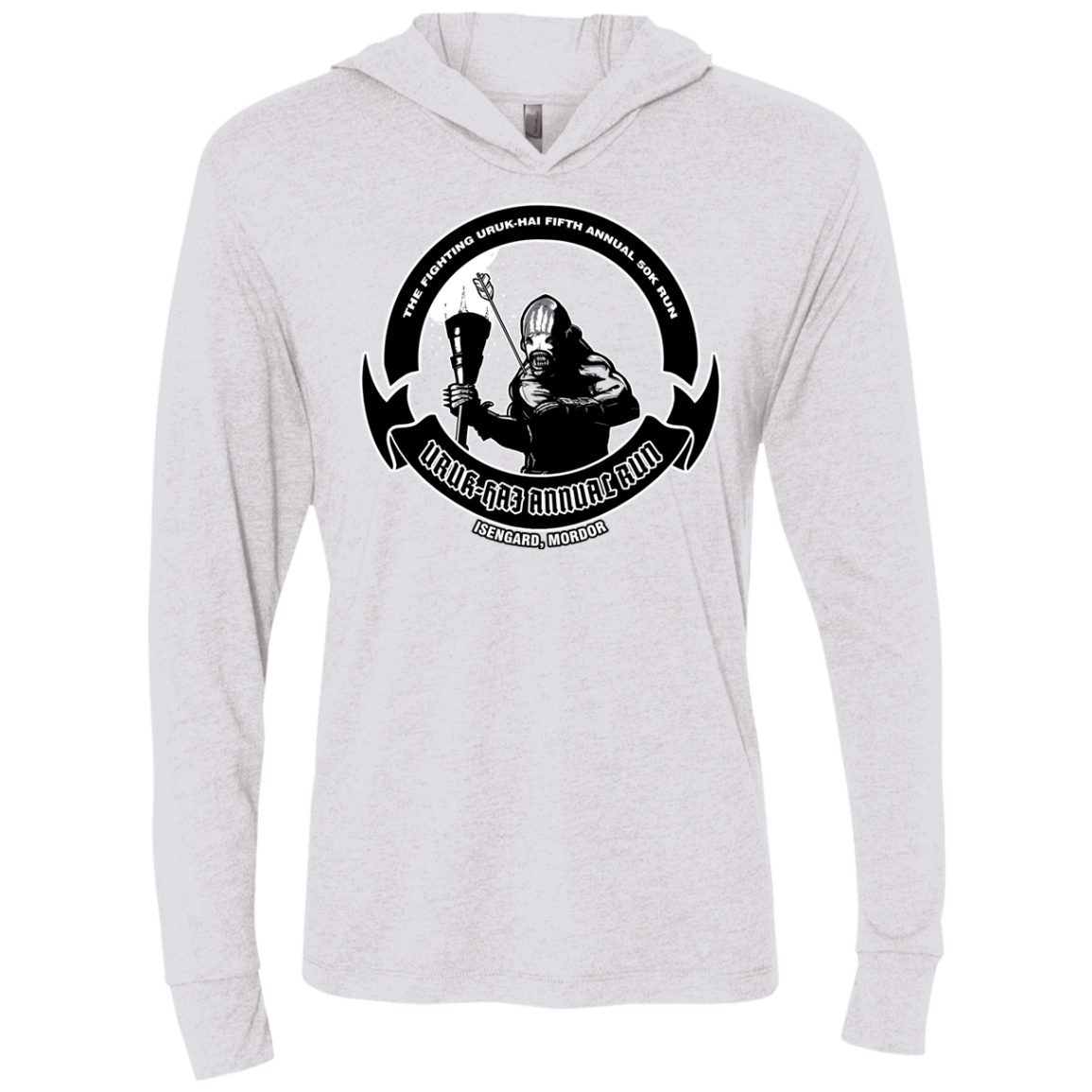 Uruk Hai Annual Run Triblend Long Sleeve Hoodie Tee