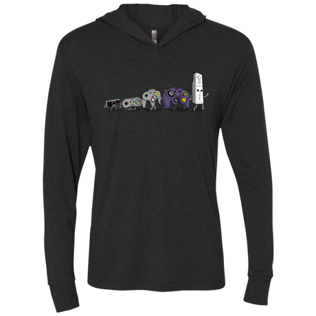 Evolution controller NES Triblend Long Sleeve Hoodie Tee