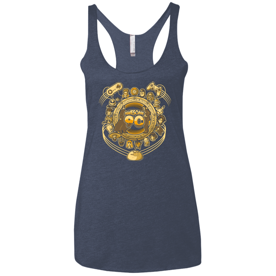 AWESOME 90S Women's Triblend Racerback Tank
