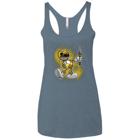 Yellow Ranger Artwork Women's Triblend Racerback Tank