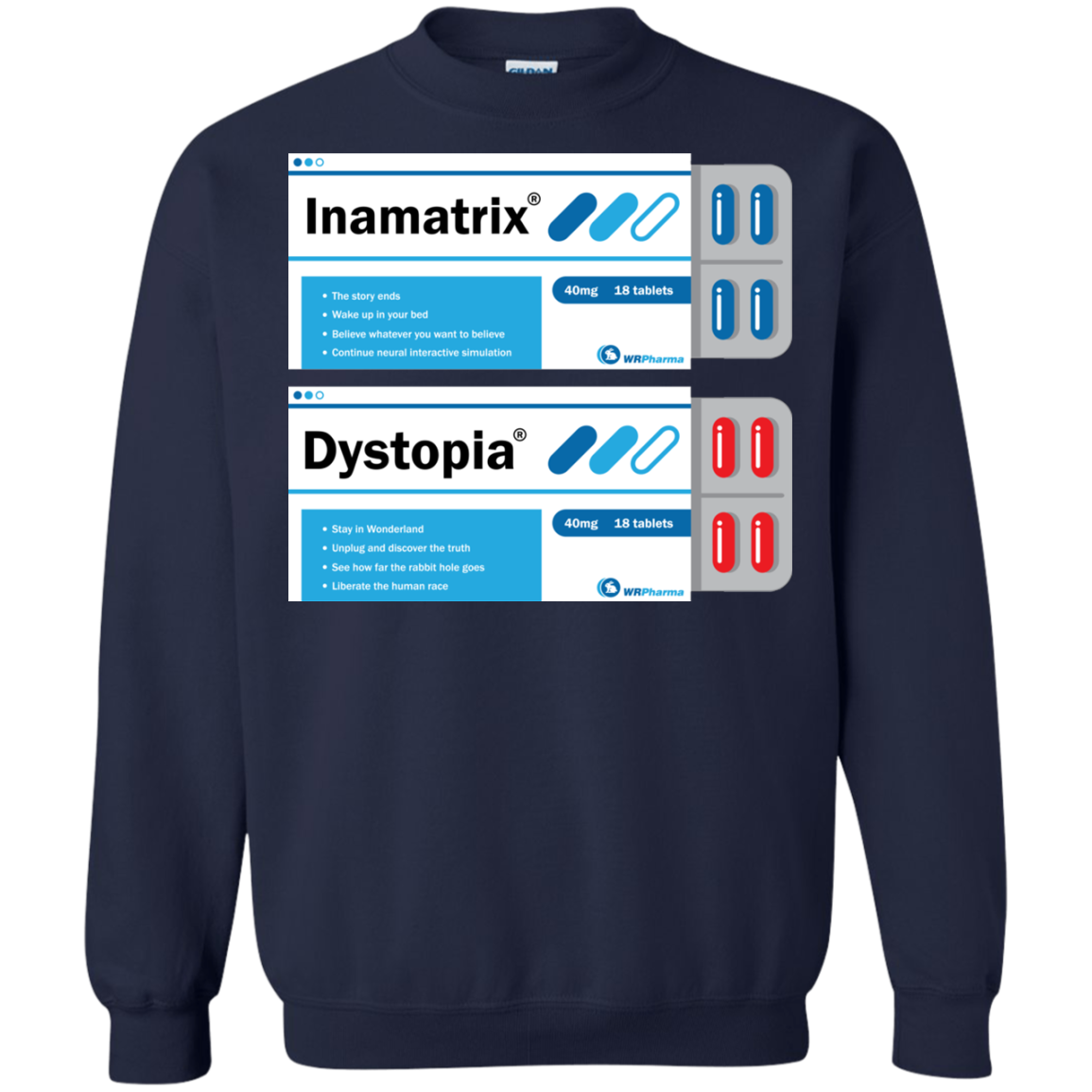 Red or Blue Crewneck Sweatshirt