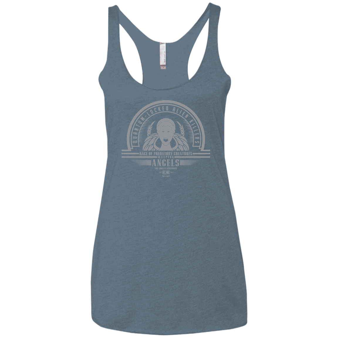 Who Villains Weeping Angels Women's Triblend Racerback Tank