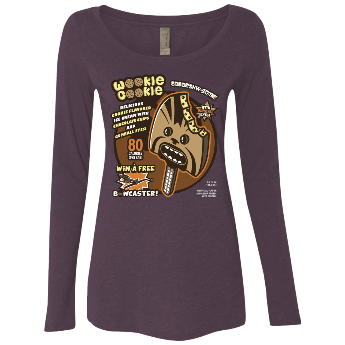 Wookie Cookie Women's Triblend Long Sleeve Shirt