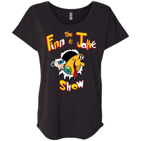 The Finn and Jake Show Triblend Dolman Sleeve