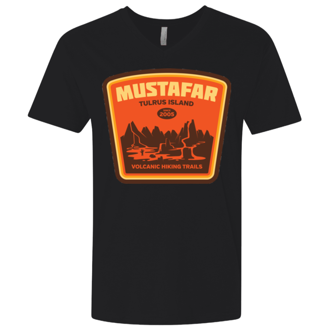 Volcanic Hiking Trails Men's Premium V-Neck