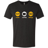 Code Coffee Repeat Men's Triblend T-Shirt