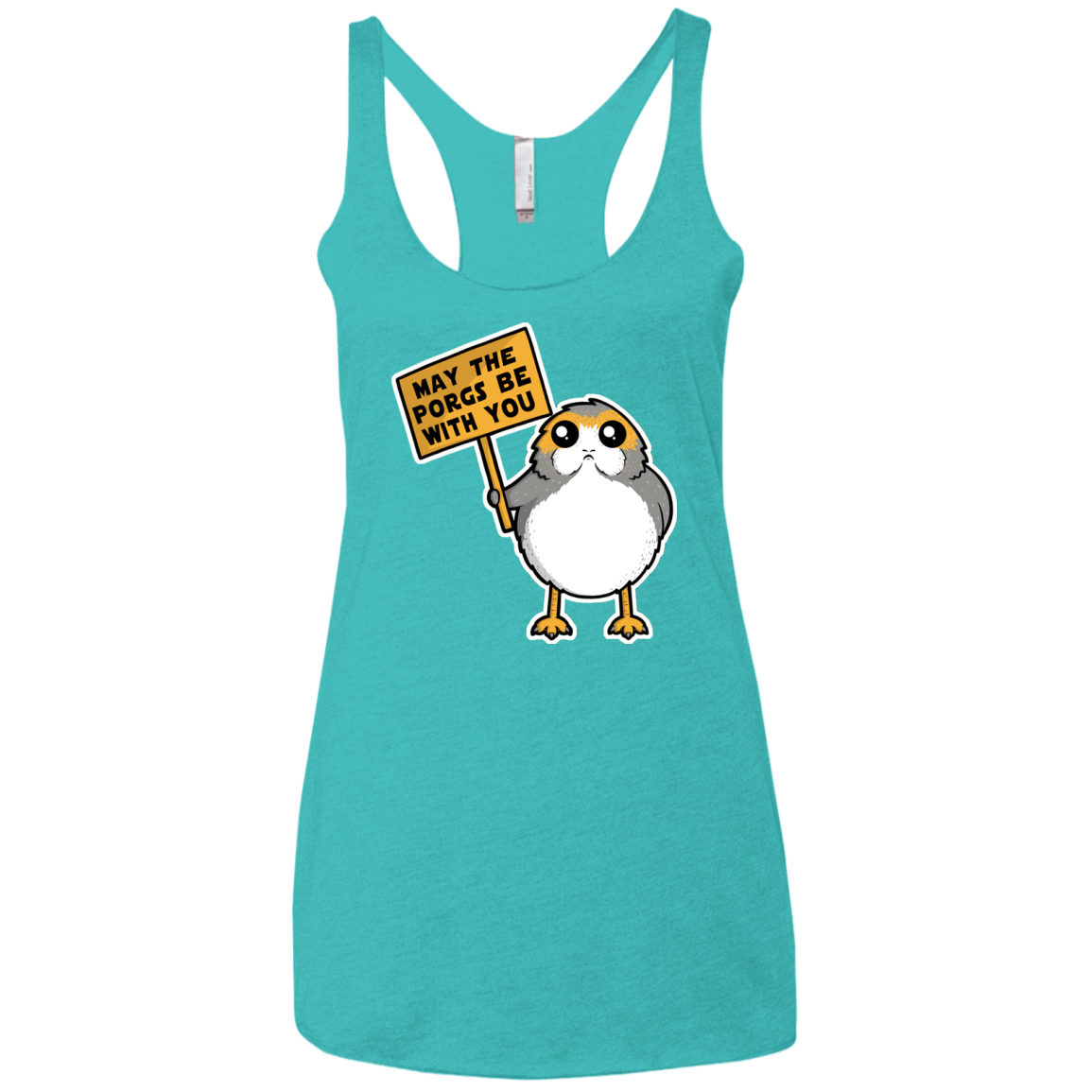 May The Porgs Be With You Women's Triblend Racerback Tank