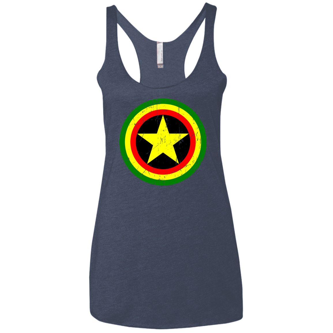 Captain Rasta Women's Triblend Racerback Tank