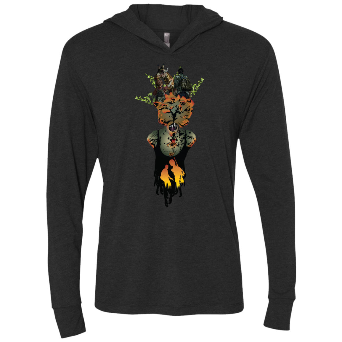 Last of Us Triblend Long Sleeve Hoodie Tee