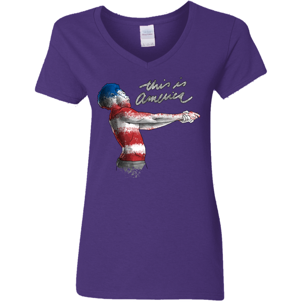 America Women's V-Neck T-Shirt