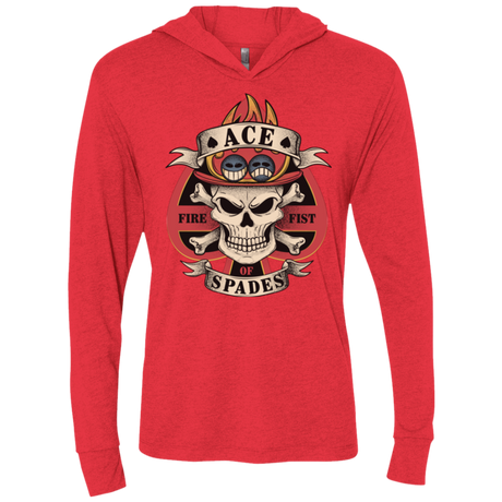 Ace of Spades Triblend Long Sleeve Hoodie Tee