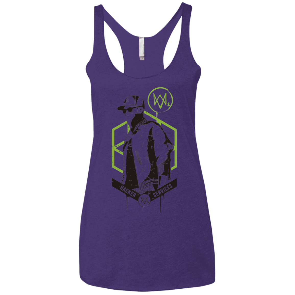 Watch Dogs 2 Hacker Services Women's Triblend Racerback Tank