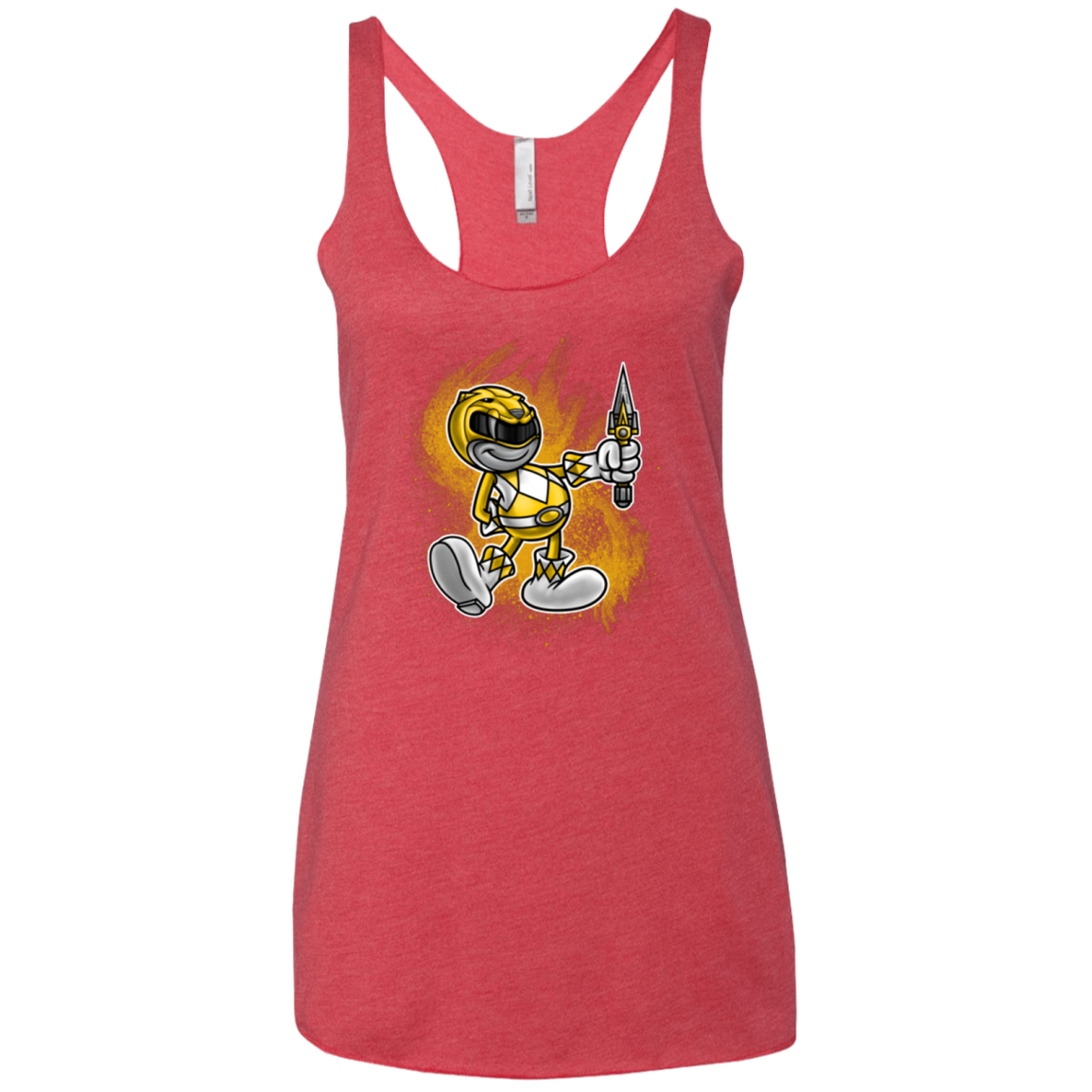 Yellow Ranger Artwork Women's Triblend Racerback Tank