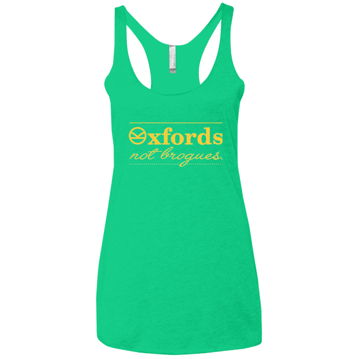 Oxfords Not Brogues Women's Triblend Racerback Tank