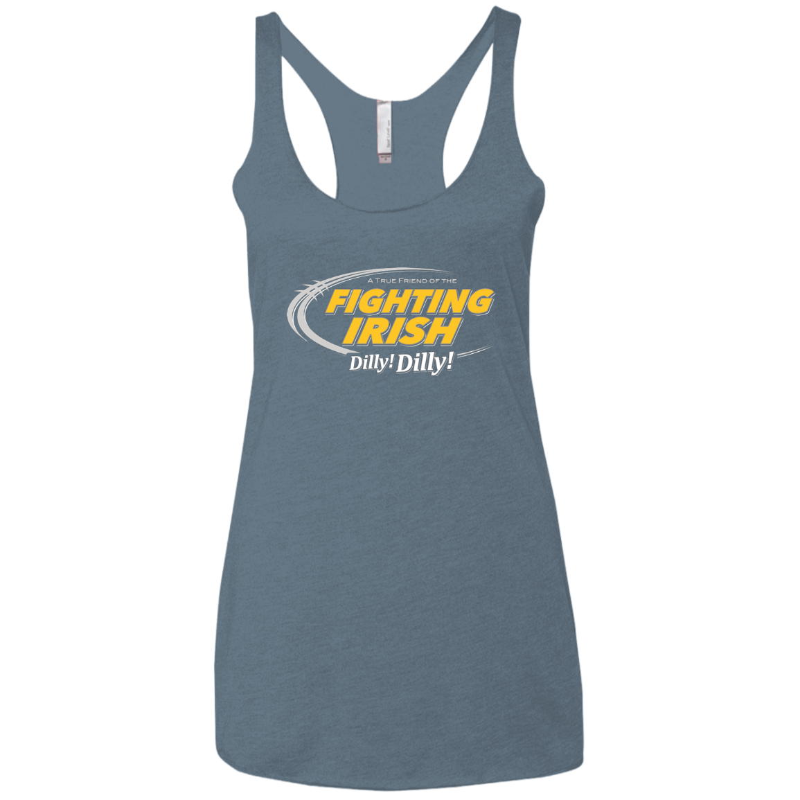 Notre Dame Dilly Dilly Women's Triblend Racerback Tank