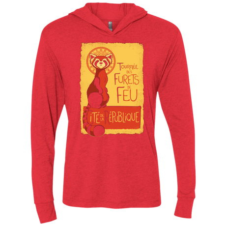 Les Furets de Feu Triblend Long Sleeve Hoodie Tee