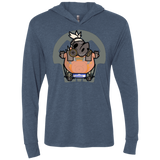 Super Cute Hog Triblend Long Sleeve Hoodie Tee