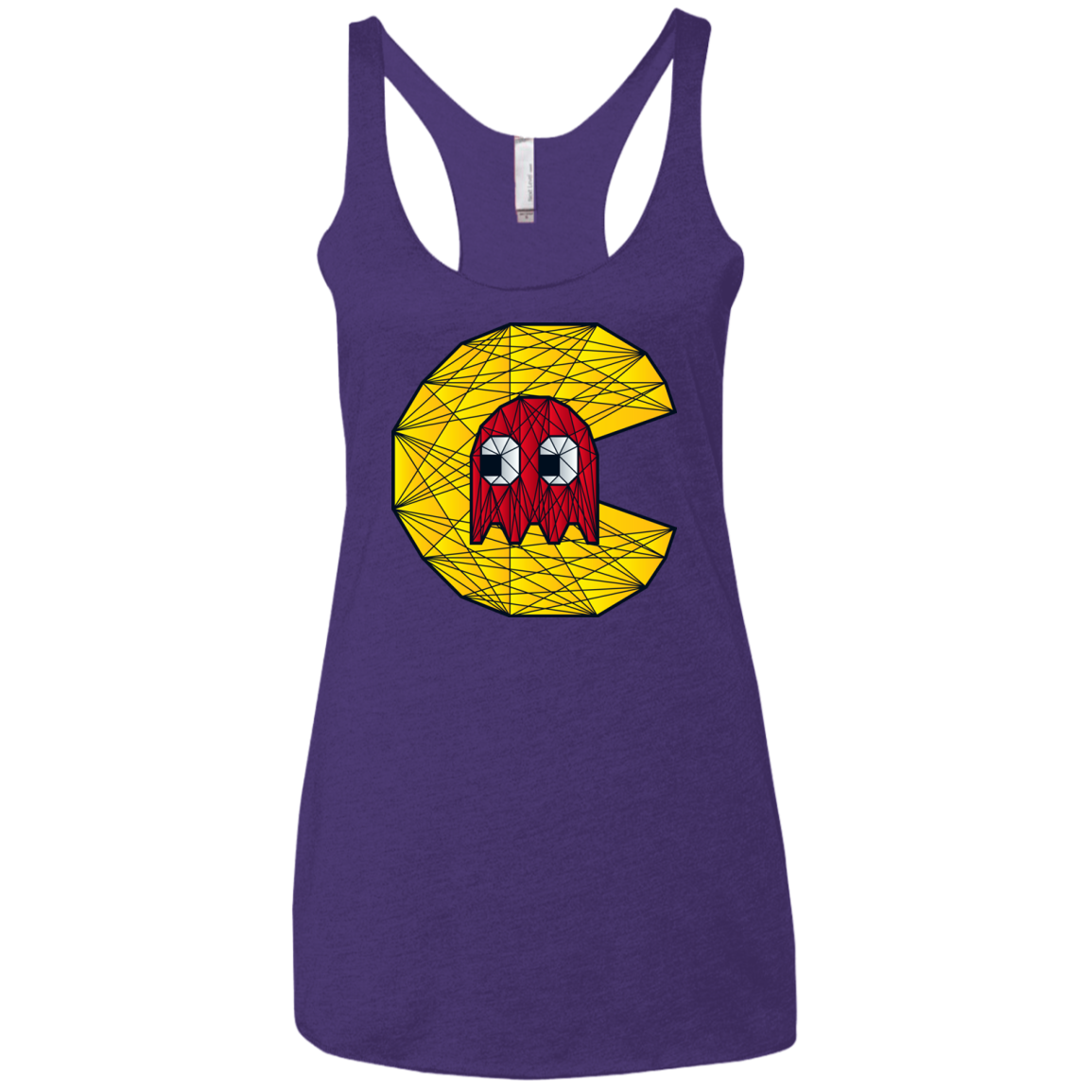 Poly Pac Man Women's Triblend Racerback Tank