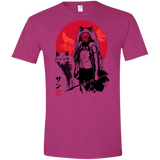 Wolf Girl sumi-e Men's Semi-Fitted Softstyle