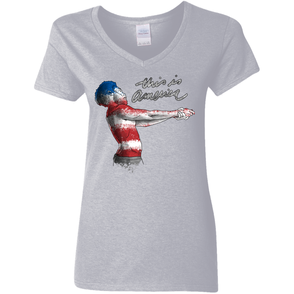 America Women's V-Neck T-Shirt