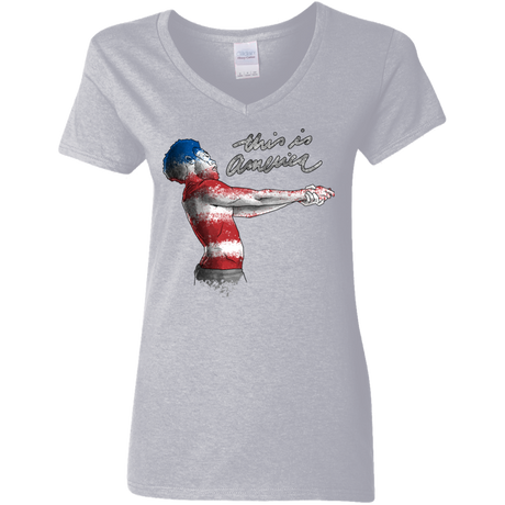 America Women's V-Neck T-Shirt