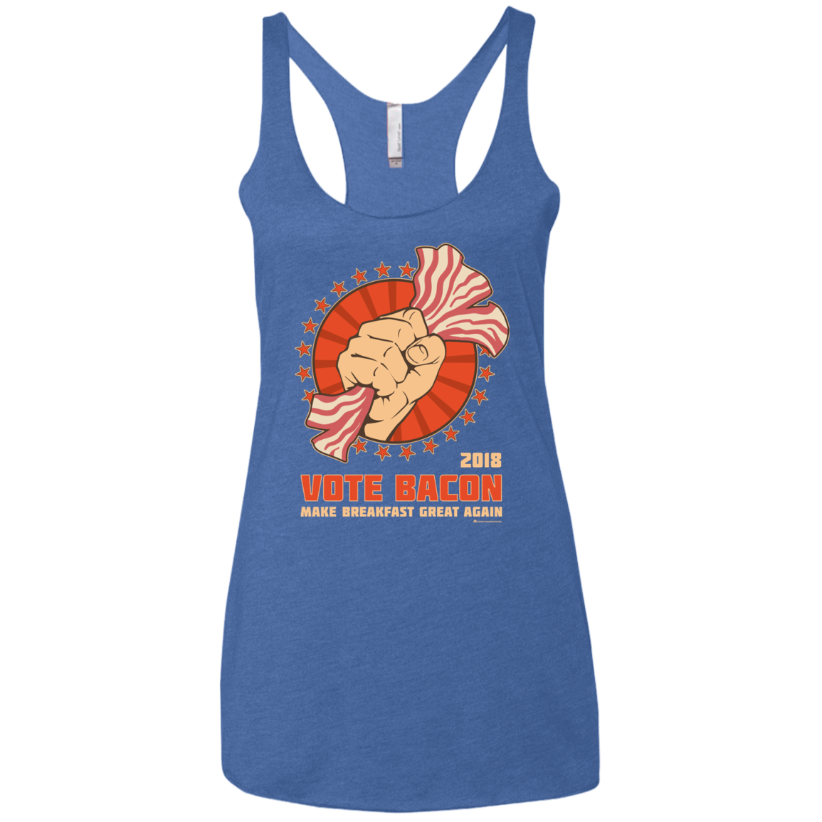 Vote Bacon In 2018 Women's Triblend Racerback Tank
