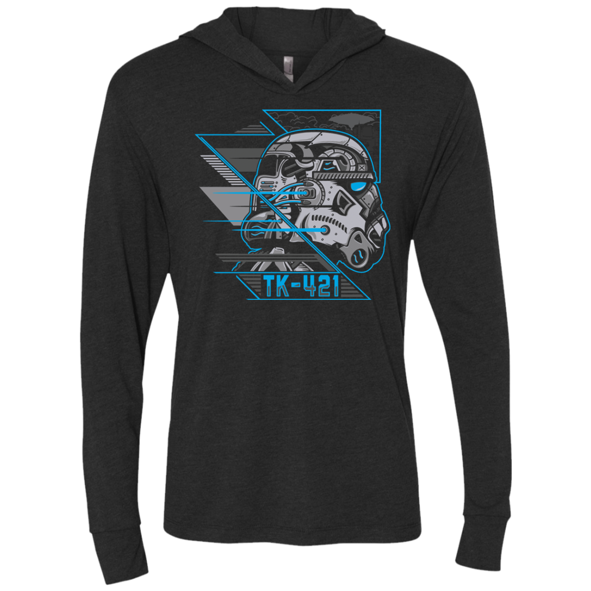 TK 421 Triblend Long Sleeve Hoodie Tee