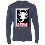 Obey and drive Triblend Long Sleeve Hoodie Tee