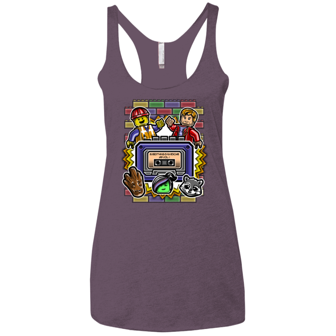 Everything is awesome mix Women's Triblend Racerback Tank