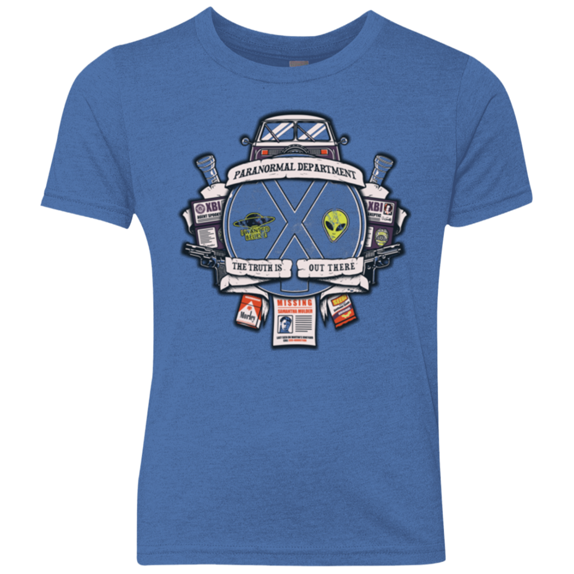 Paranormal files Crest Youth Triblend T-Shirt