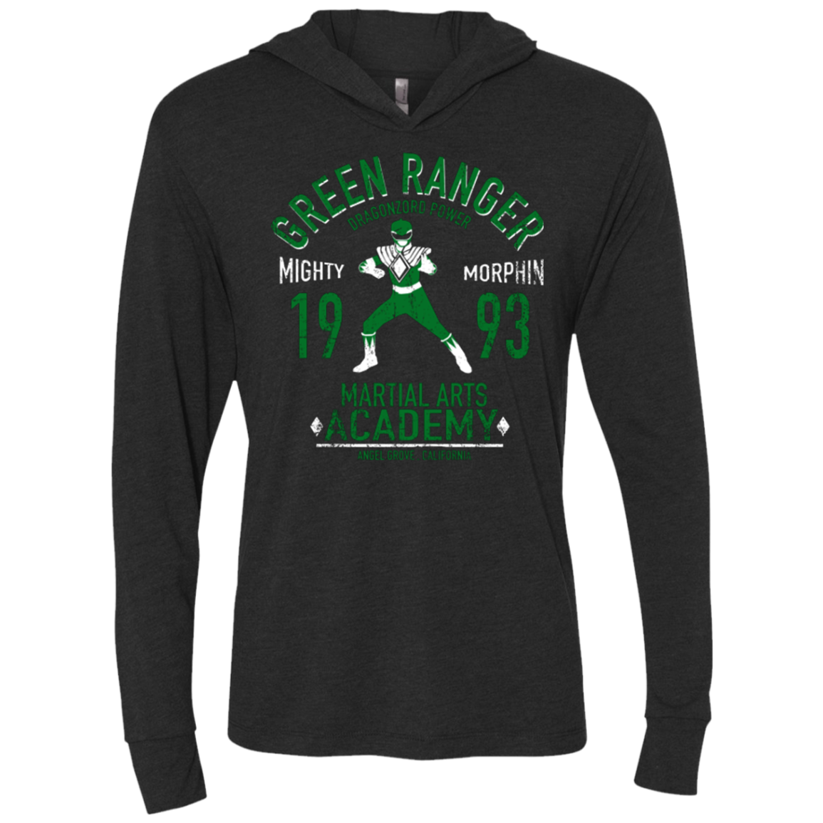 Dragon Ranger Triblend Long Sleeve Hoodie Tee